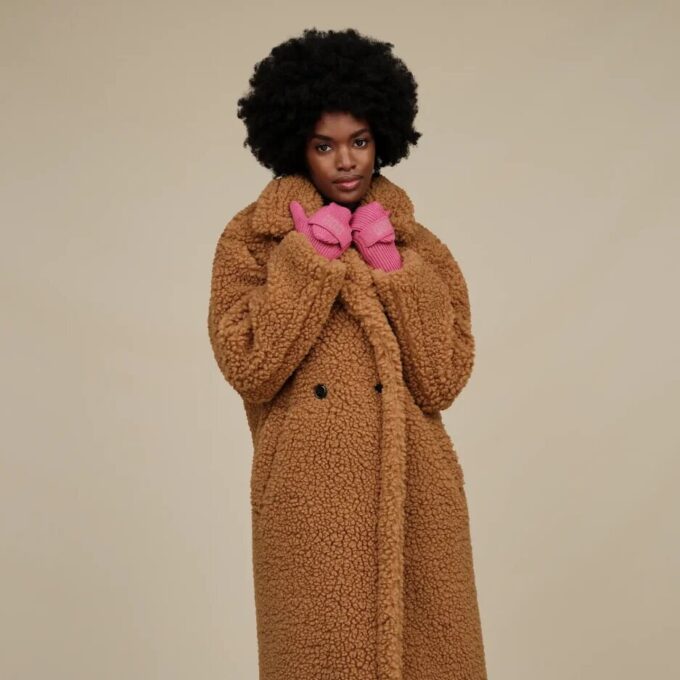 Gertrude Long Teddy Coat
